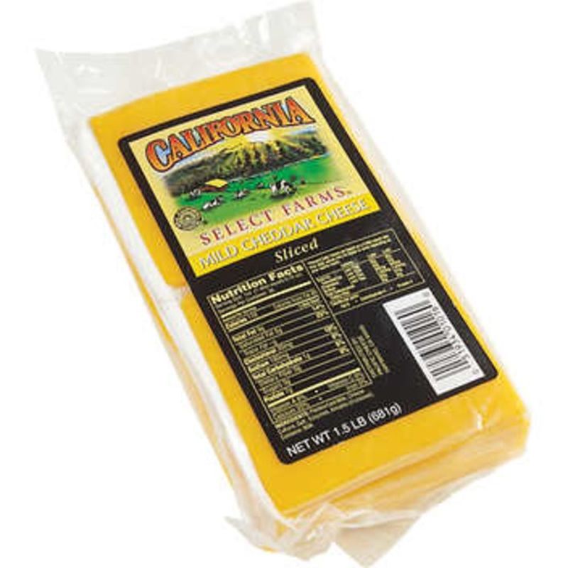 California Select Farm Cheddar Cheese Slice (1.5 lb) Instacart