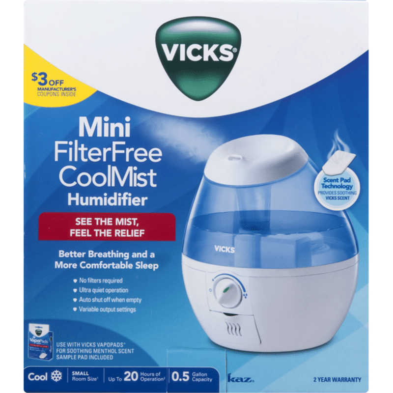 Vicks Mini Filter Free Cool Mist Humidifier 1 Ct Instacart