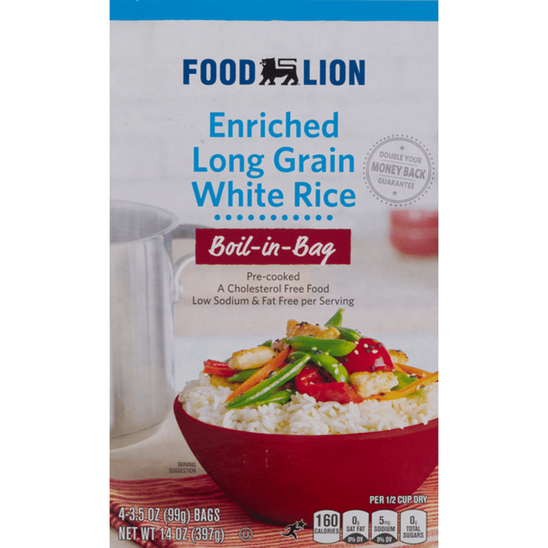Food Lion White Rice, Enriched, Long Grain (3.5 oz) Delivery or Pickup