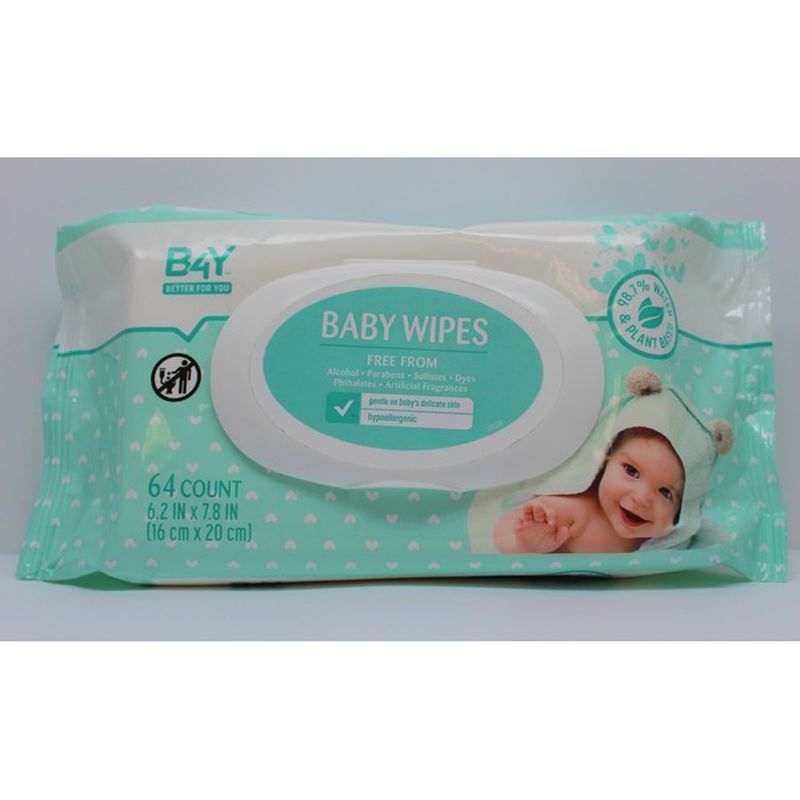 B4Y Free From Baby Wipes (64 ct 