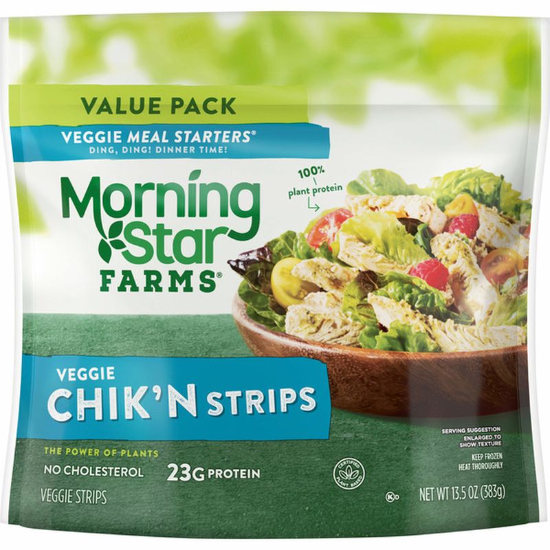 Morning Star Farms Meatless Chicken Strips, Plant Based Protein Vegan ...