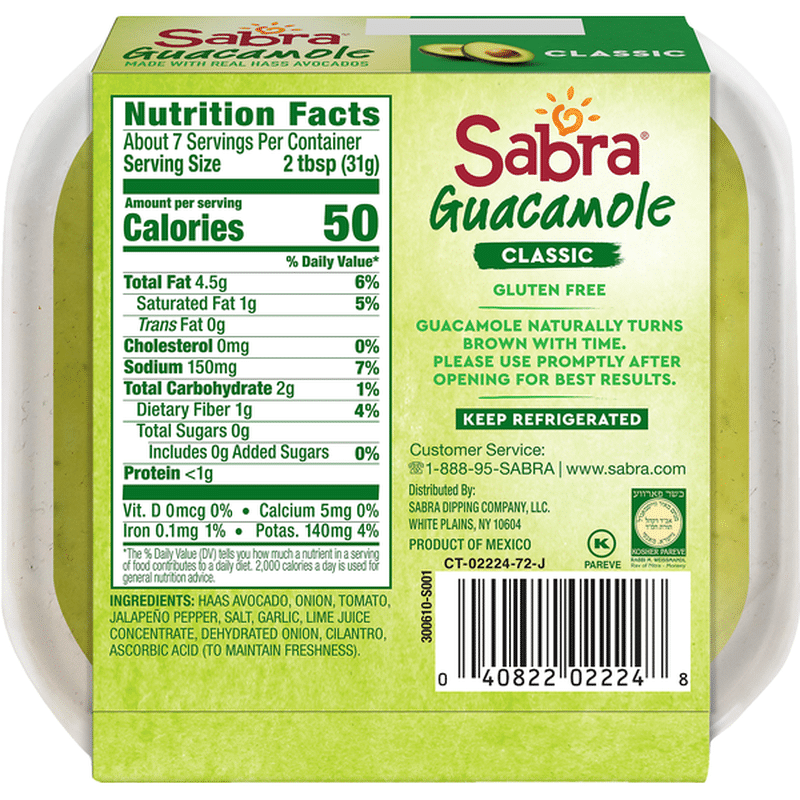 Sabra Guacamole, Classic (8 oz) Instacart