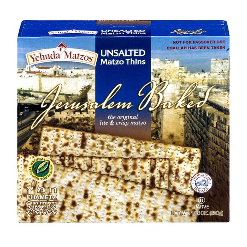 Yehuda Matzos Jerusalem Baked Matzo Thins Unsalted (10.5 oz) from Safeway Instacart