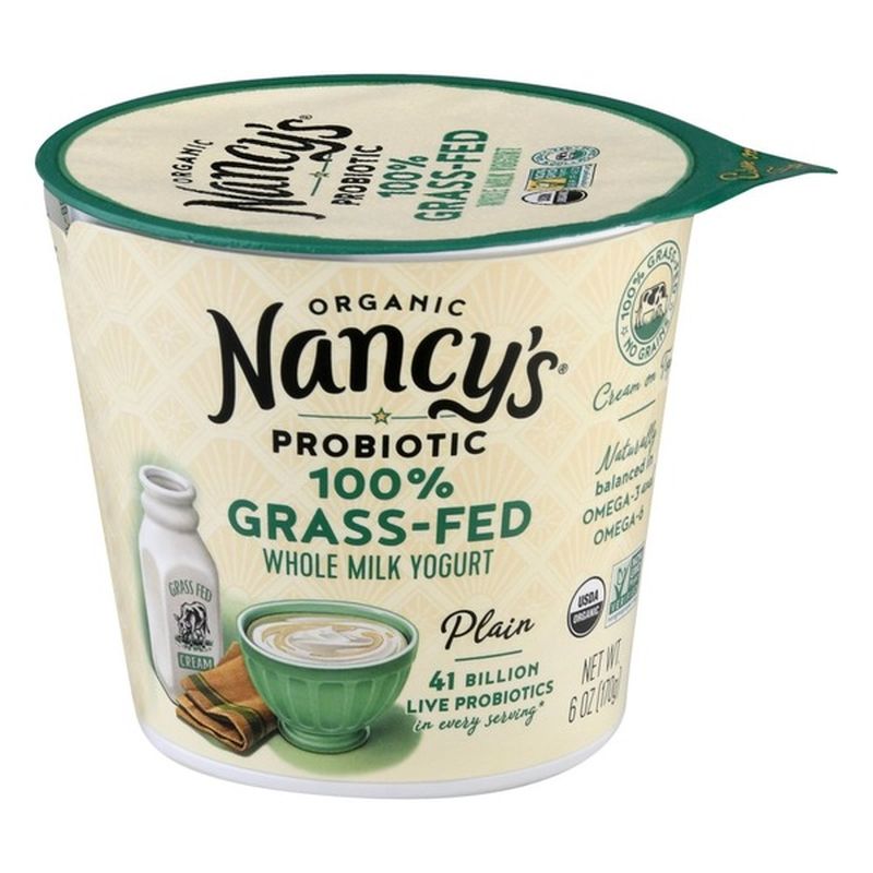 Nancy S Yogurt Organic Plain Whole Milk 100 Grass Fed 6 Oz From Safeway Instacart