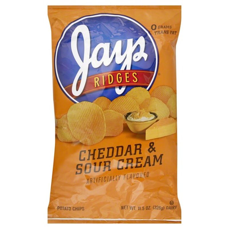 Jays Potato Chips, Ridges, Cheddar & Sour Cream (11.5 oz) Instacart