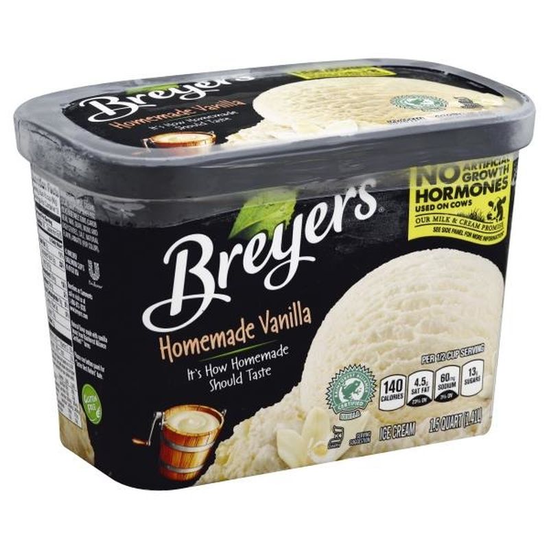 Breyers Ice Cream Homemade Vanilla (48 oz) from Publix Instacart