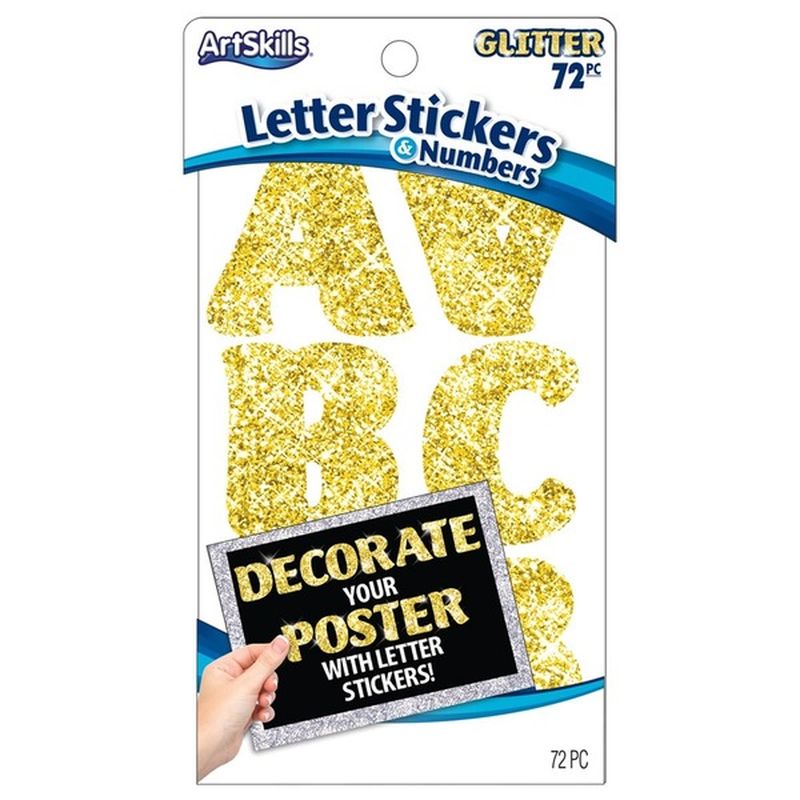 ArtSkills Letter Stickers & Numbers Glitter - 72 CT (72 ct) from Kroger ...