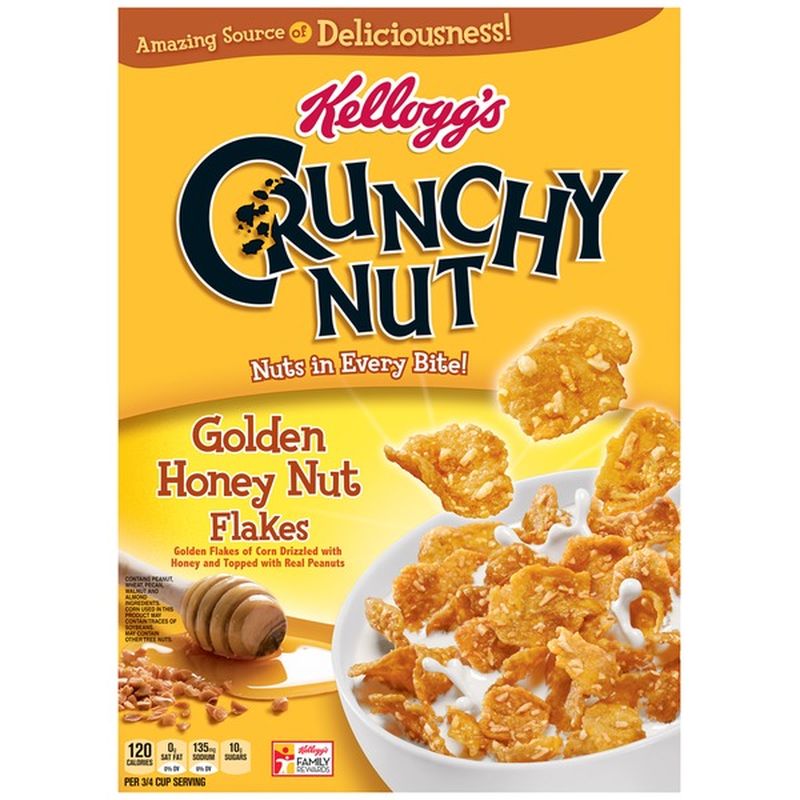 Kellogg S Crunchy Nut Golden Honey Nut Flakes Cereal 13 2 Oz Delivery Or Pickup Near Me Instacart