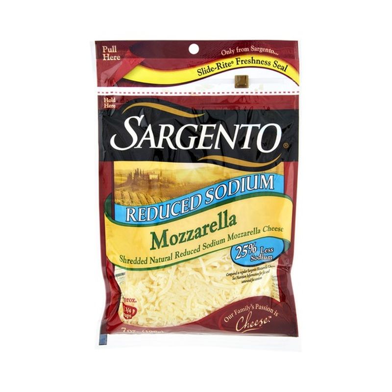Sargento Shredded Cheese, Mozzarella, Reduced Sodium (7 oz) Instacart