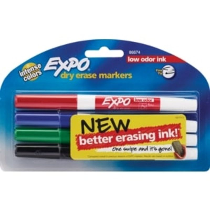 Expo Markers, Dry Erase, Intense Colors, Fine Tip (4 each) from CVS
