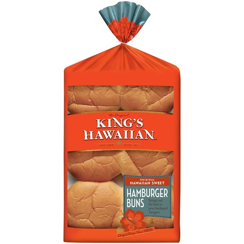 King's Hawaiian Original Hawaiian Sweet Hamburger Buns (6 Ct) - Instacart