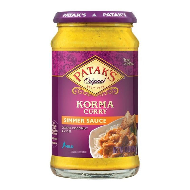 Patak's Mild Korma Curry Simmer Sauce (15 Oz) From Kroger - Instacart