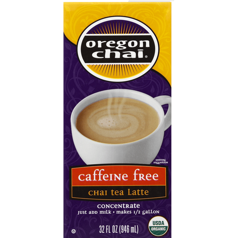 Oregon Chai Organic Chai Tea Latte CaffeineFree Concentrate (32 fl oz
