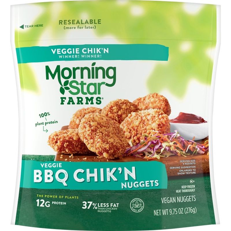 Morning Star Farms Veggie Chik'n Nuggets, BBQ, Vegan (9.75 oz) - Instacart