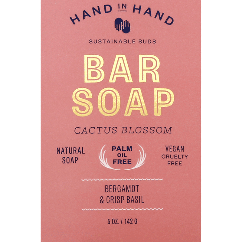 Hand In Hand Bar Soap Cactus Blossom Bergamot Crisp Basil 5 Oz Instacart