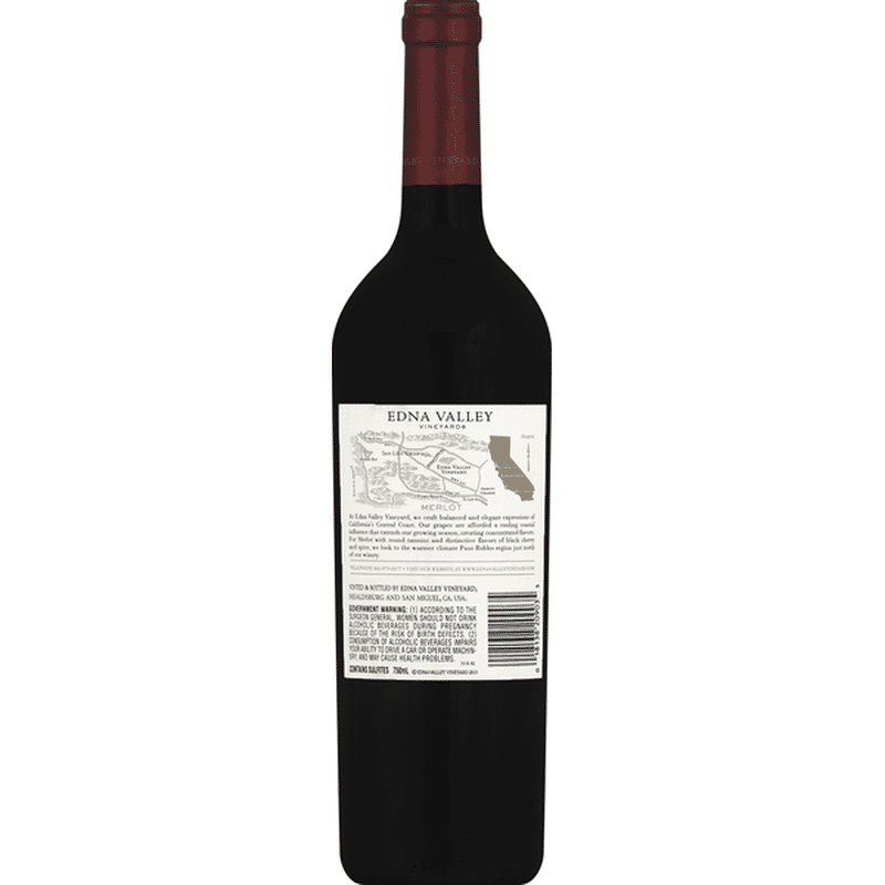 Edna Valley Vineyard Merlot Red Wine (750 ml) Instacart