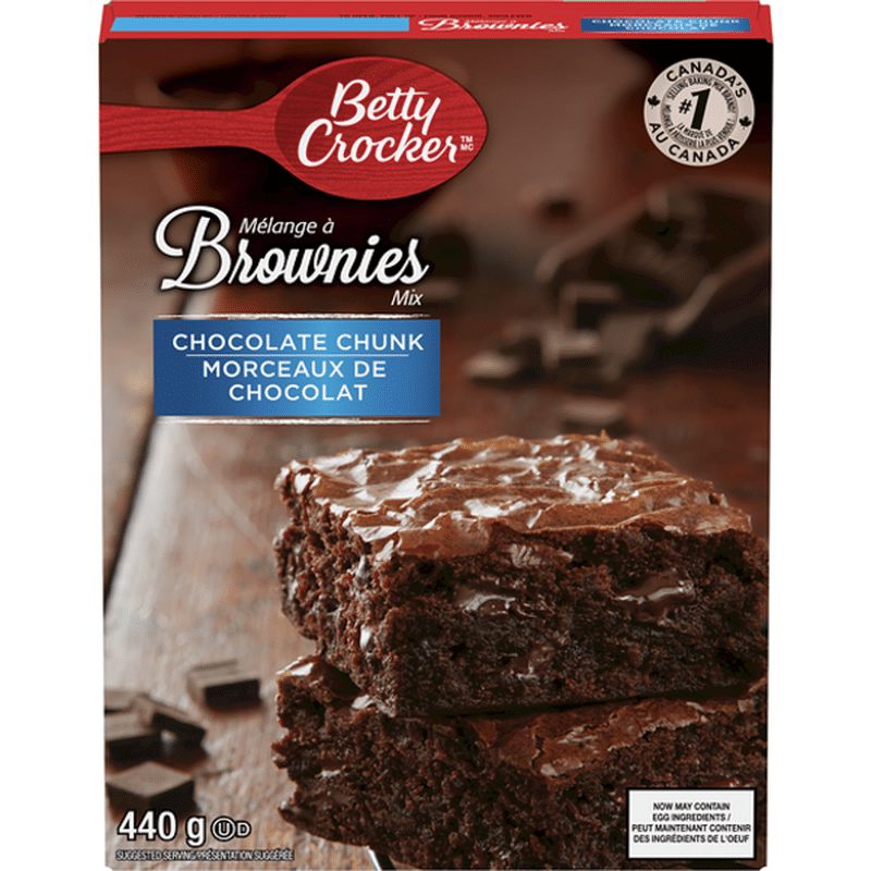 Betty Crocker Chocolate Chunk Brownie Mix (440 g) - Instacart