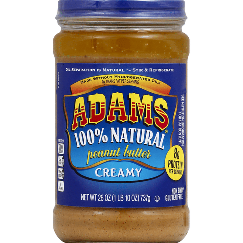 Adams Peanut Butter, Creamy (26 oz) Instacart
