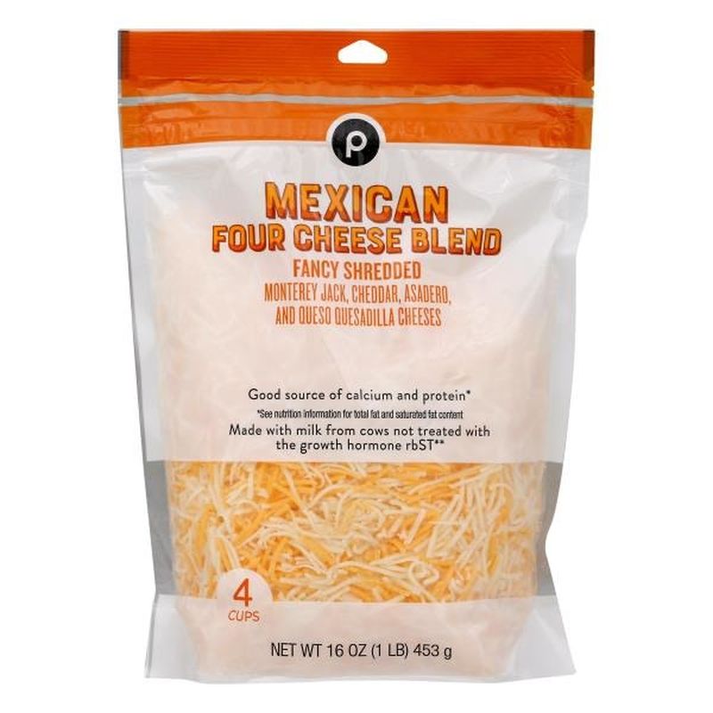 Publix Cheese, Mexican Four Cheese Blend, Fancy Shredded (16 oz) from Publix Instacart