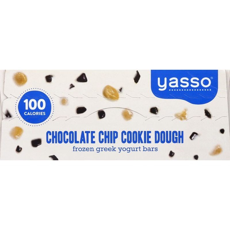 Yasso Yogurt Bars, Greek, Chocolate Chip Cookie Dough, 4 Pack (3.5 fl