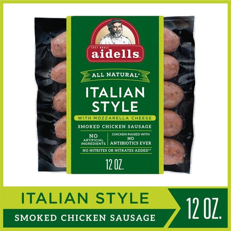 Aidells Smoked Chicken Sausage, Italian Style (12 oz) - Instacart