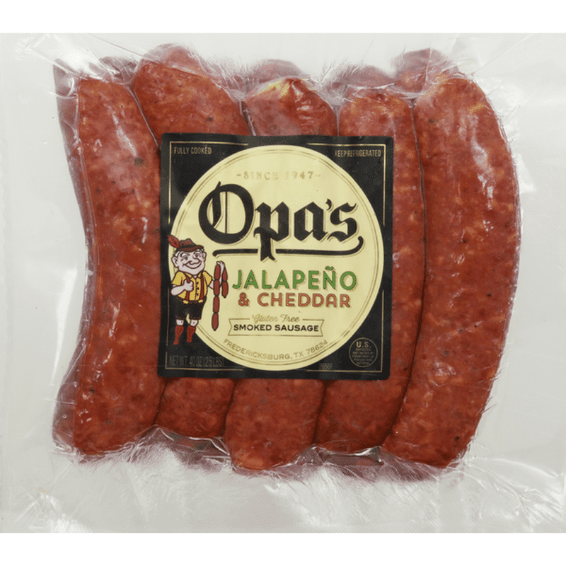 Opa’s Smoked Sausage, Jalapeno & Cheddar (40 oz) Instacart