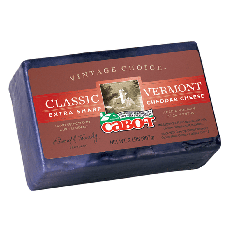 Cabot Cheese, Cabot Vintage Choice White Cheddar Cheese (2 lb) Instacart
