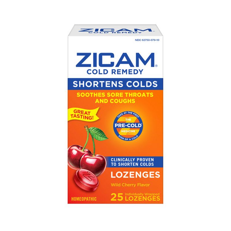 Zicam Zinc Cold Remedy Lenges Cherry Flavor 25Ct (25 1n) Instacart