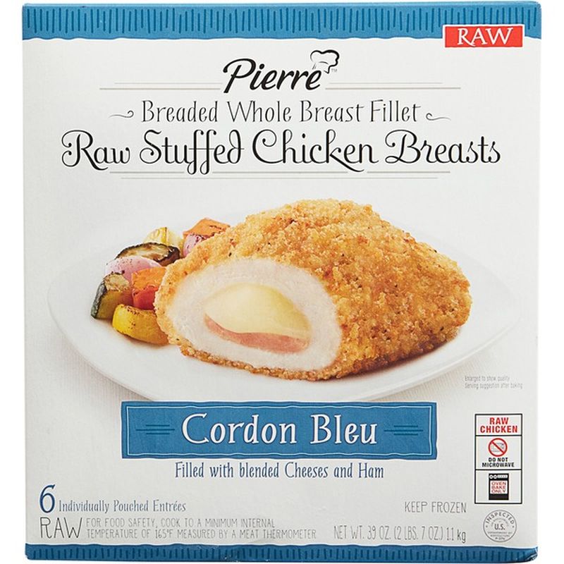 Pierre's Chicken Cordon Bleu, Raw (6.5 oz) - Instacart