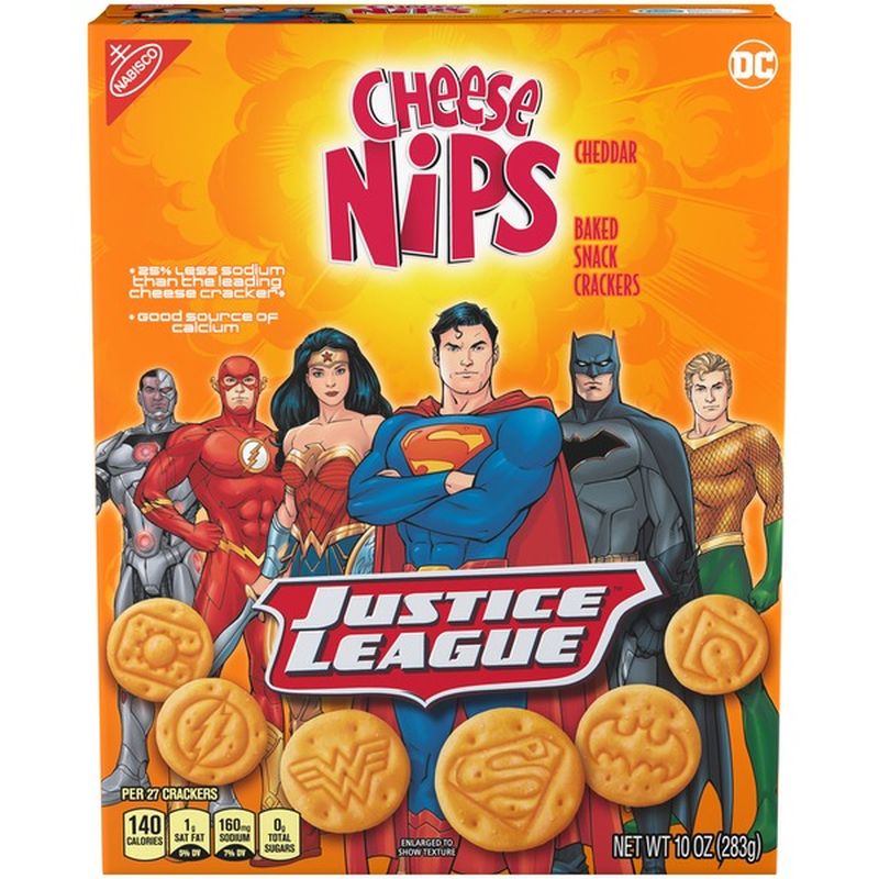 Cheese Nips Cheese Nips Justice League Cheddar Baked Snack Crackers (10 ...