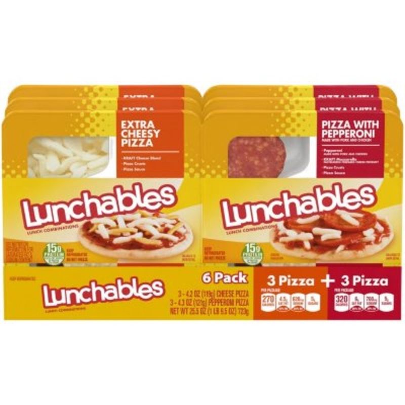 Lunchables Pepperoni and Extra Cheesy Pizza Kits (25.5 oz) from Sam's