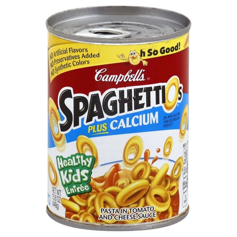 Campbells Spaghettios Canned Pasta Original Plus Calcium Oz Can My