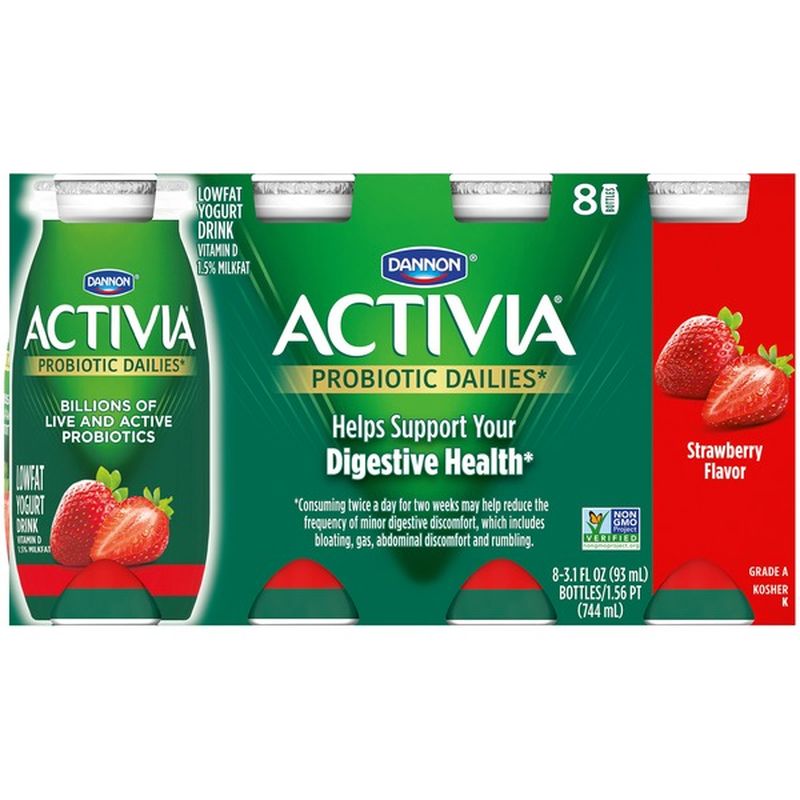 Activia Probiotic Dailies Strawberry Yogurt Drink 248 Fl Oz Instacart 0767