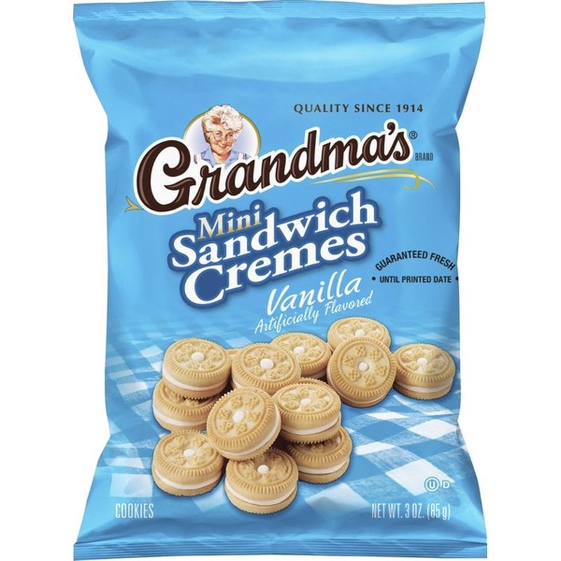 Grandmas Mini Sandwich Cremes Vanilla Cookies 3 Oz Instacart 7949