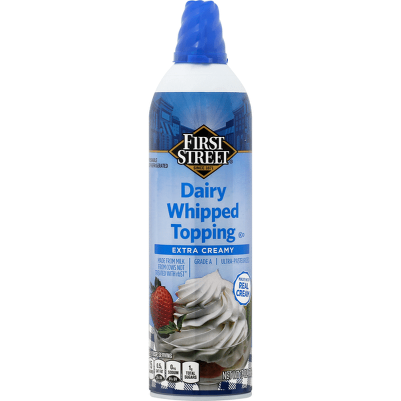 First Street Dairy Whipped Topping, Extra Creamy (13 oz) from Smart