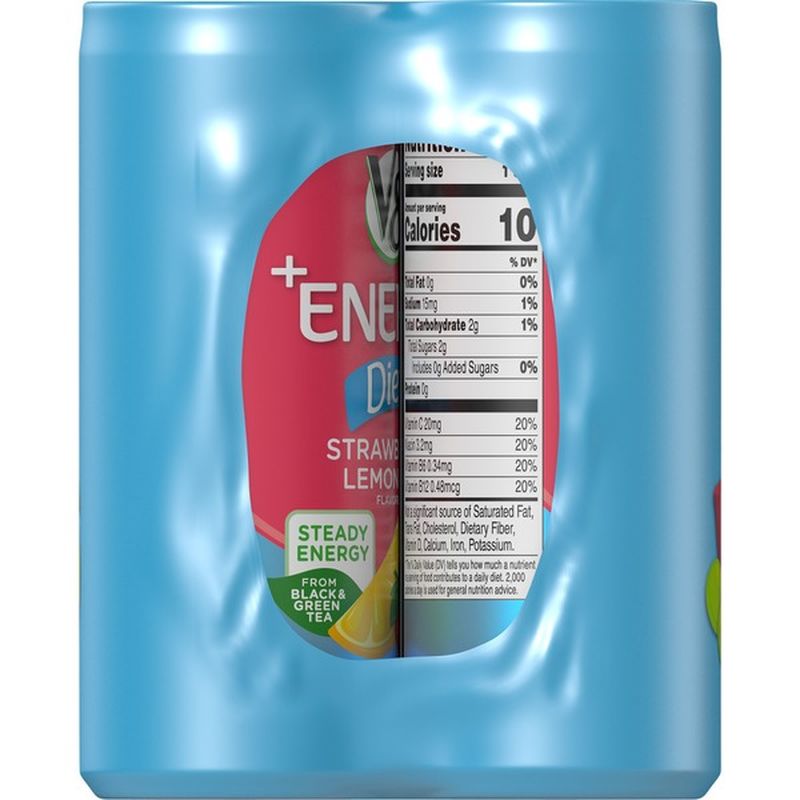 V8 Healthy Energy Drink, Natural Energy from Tea, Diet Strawberry Lemonade (8 fl oz) Instacart