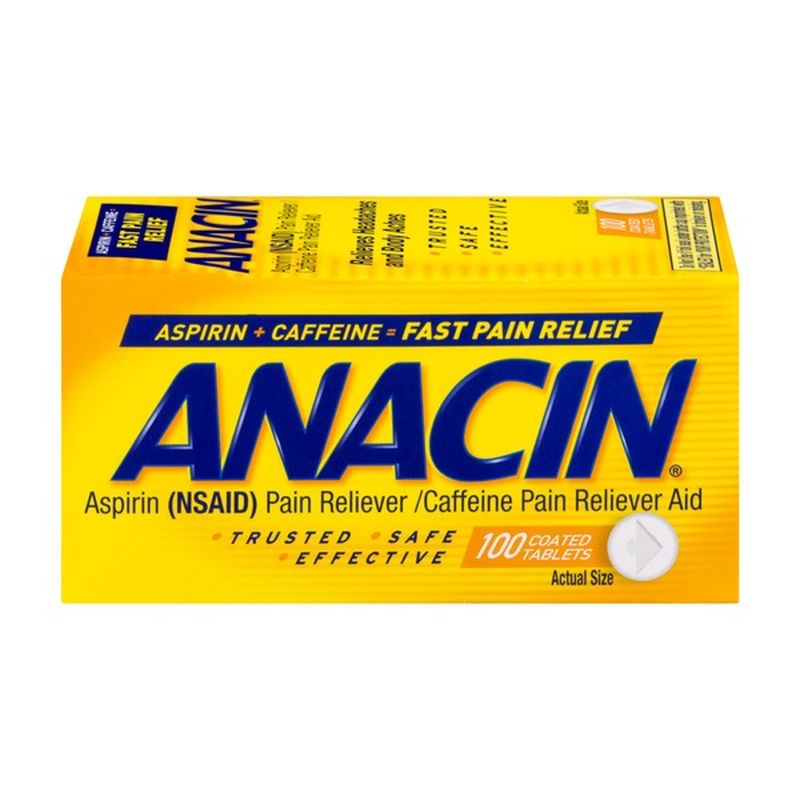 Anacin Fast Pain Relief - 100 CT (100 Ct) - Instacart