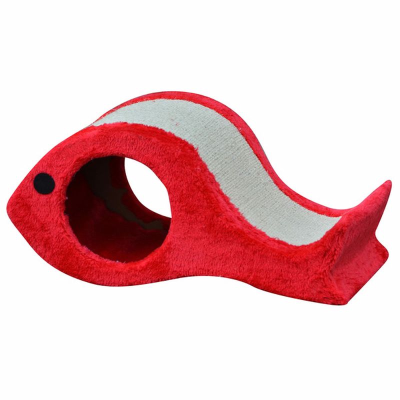 Pet Pals Group 20"L x 12"W x 9"H Red Fish Shaped Scratching Cat Toy