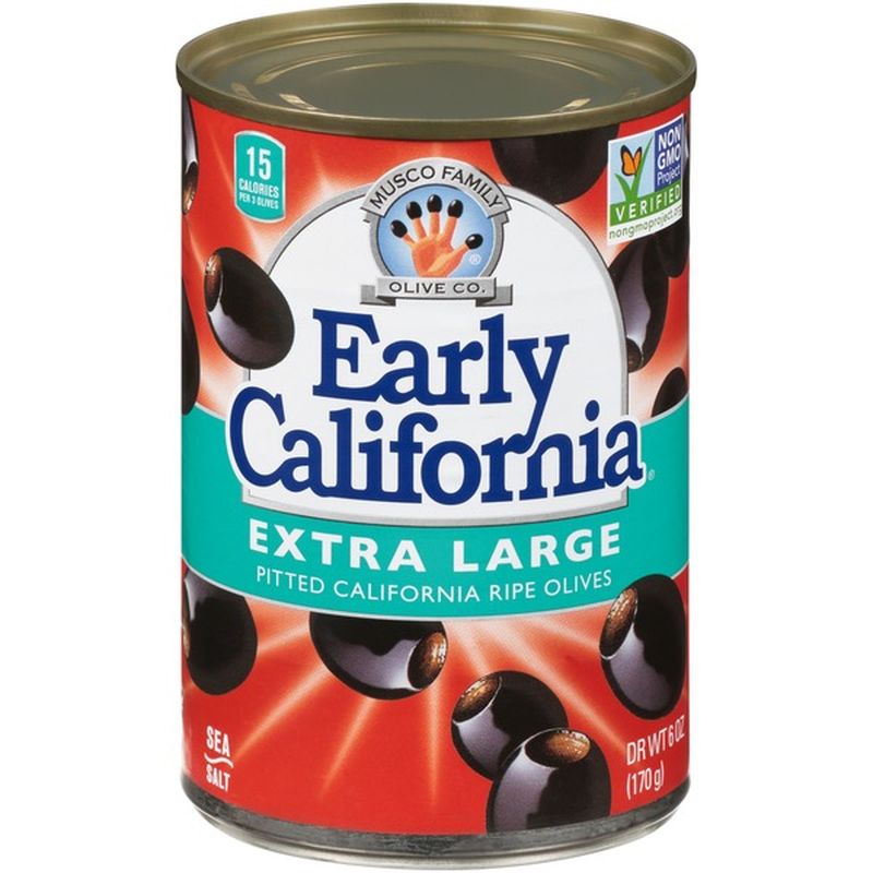 Early California Extra Large Pitted California Ripe Olives (6 oz