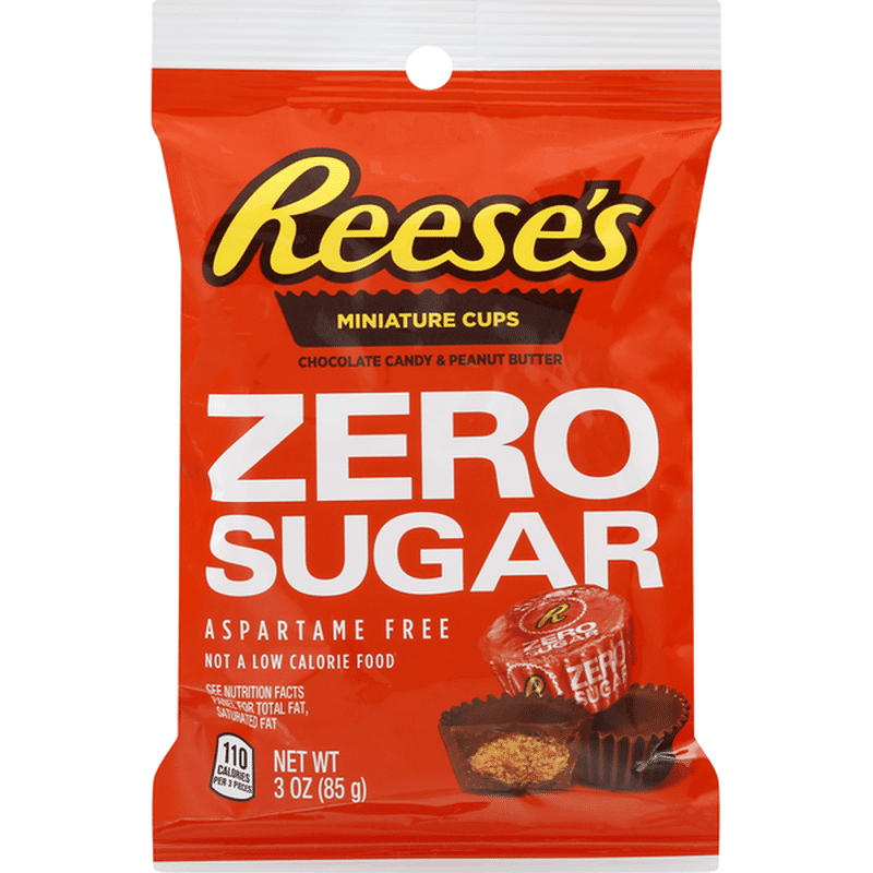 Reeses Chocolate Candy Peanut Butter Zero Sugar Miniature Cups 3 Oz Delivery Or Pickup Near Me - Instacart