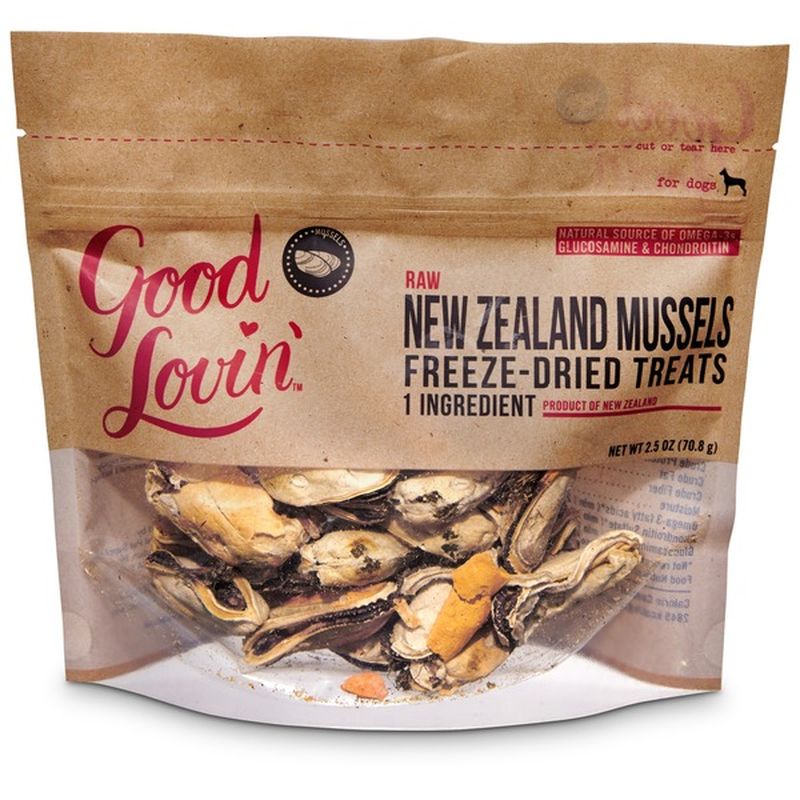 Good Lovin' Raw New Zealand Mussels FreezeDried Treats for Dogs (2.5
