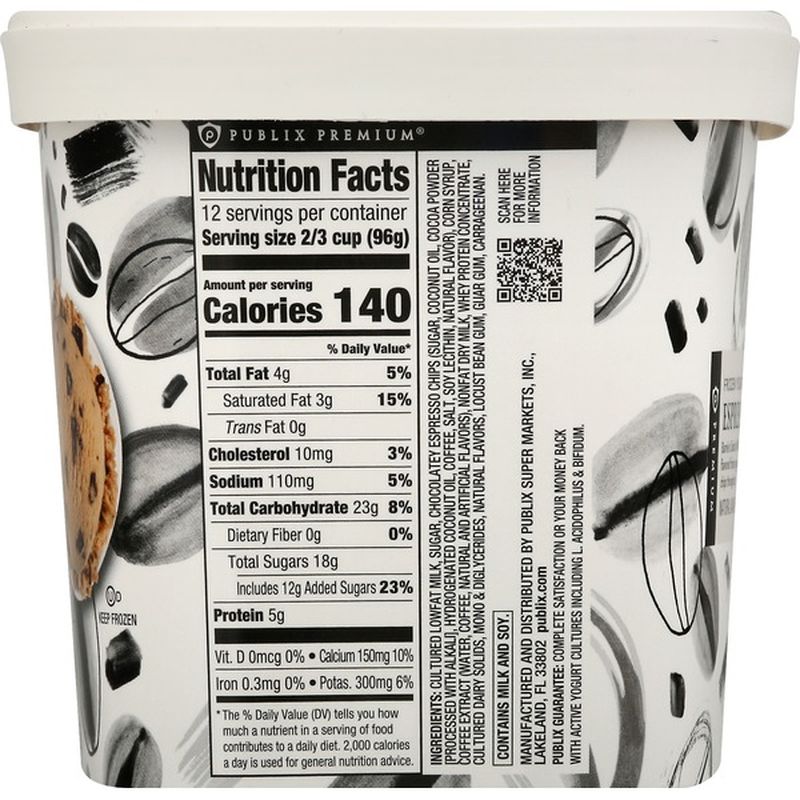 Publix Premium Frozen Yogurt, Espresso Chip (0.5 gal) Instacart