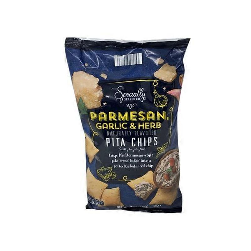 specially selected parmesan garlic & herb pita chips