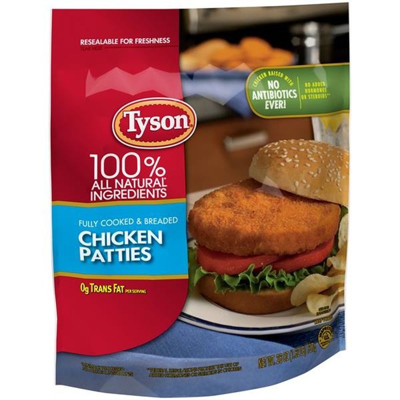 Tyson fully cooked chicken patties