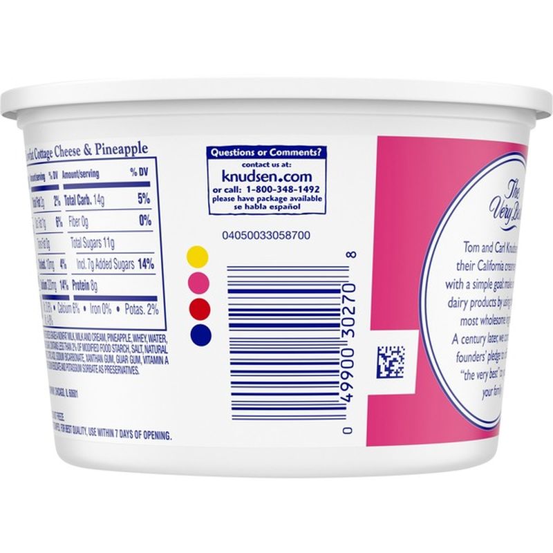 Knudsen Low Fat Cottage Cheese & Pineapple (16 oz) Instacart
