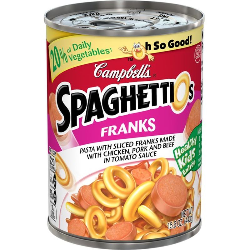 Campbell S Spaghettios Spaghettios With Franks 15 6 Oz Delivery Or Pickup Near Me Instacart