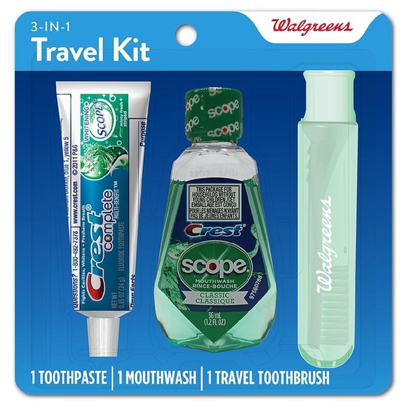 travel toothbrush mouthwash