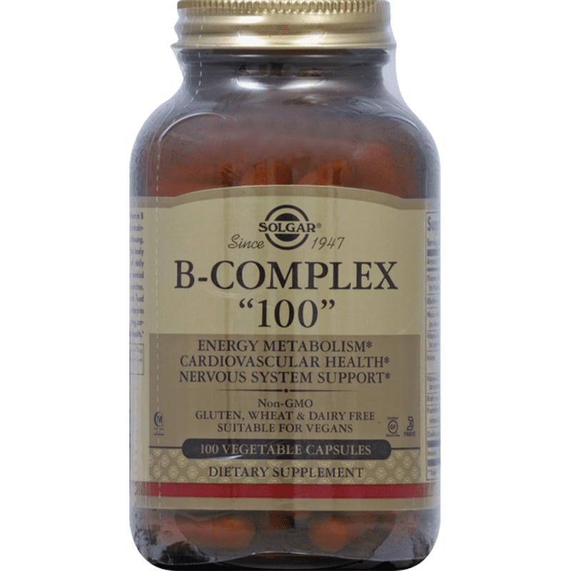 Solgar B-Complex 100, Vegetable Capsules (100 Ct) - Instacart