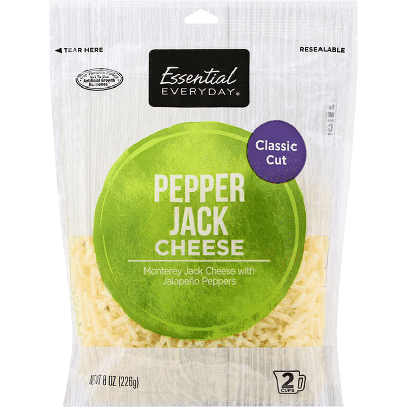Essential Everyday Cheese, Pepper Jack, Classic Cut (8 oz) Instacart