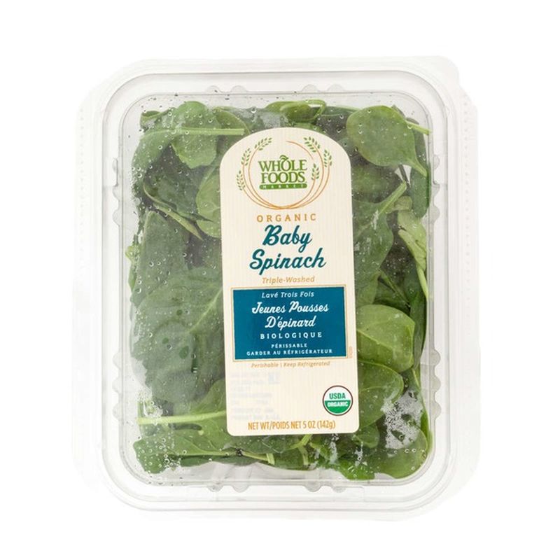 whole foods organic spinach